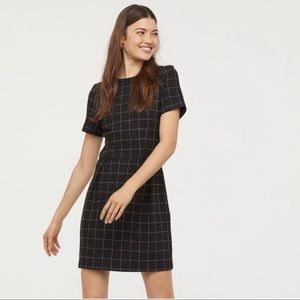 H&M texture-weave plaid dress